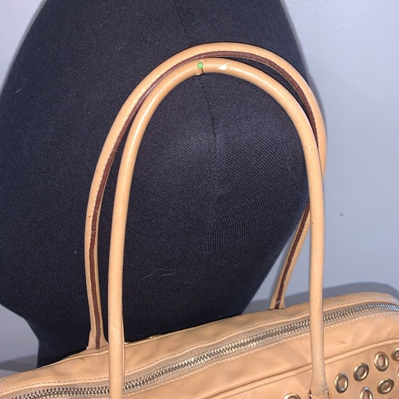 VINTAGE PRADA RIVET BAULETTO BAG •FLAWED • NOLOCK - Picture 7 of 14